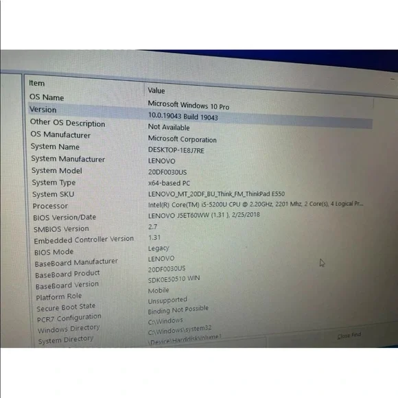 Used laptop